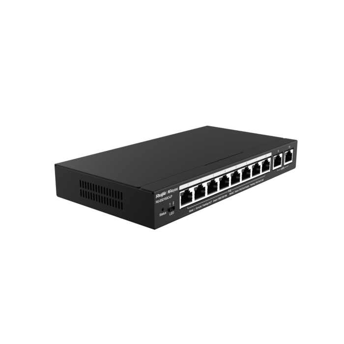 RG-ES210GC-LP, 10-Port Gigabit Smart Cloud Managed PoE Switch